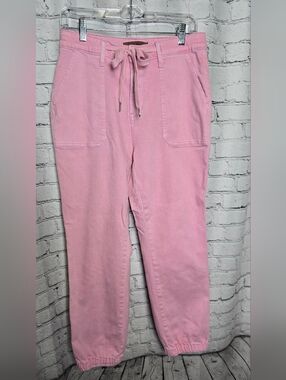 Judy Blue Pink Drawstring Denim Jogger Pants Size 9